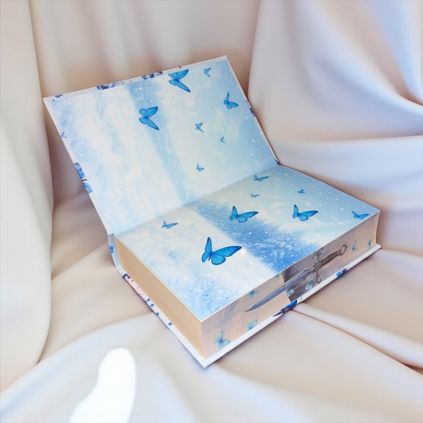 “Quicksilver” Collectors Edition - Hand-bound Faux Leather Hardback | Sprayed Edges | Custom End Papers | Silver Foiling