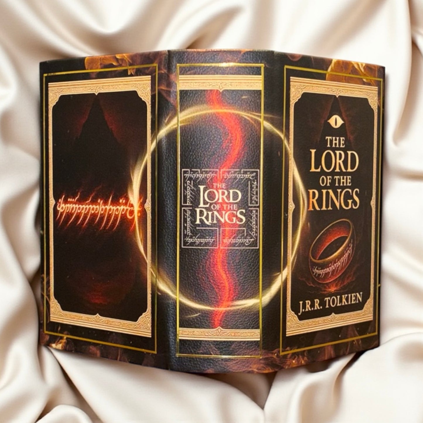 Lord of the Rings Collectors Mordor Edition Book: Handbound Leather | Sprayed Edge | Custom End Paper