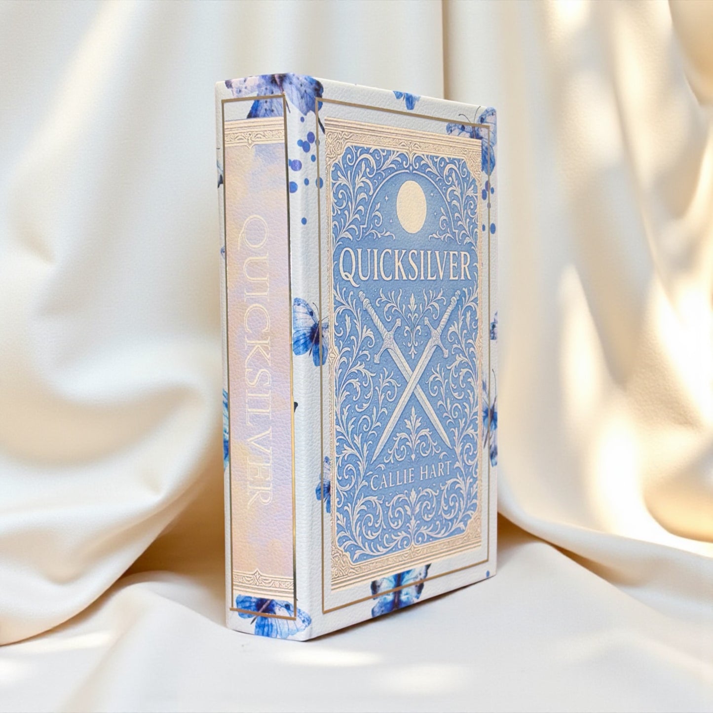 “Quicksilver” Collectors Edition - Hand-bound Faux Leather Hardback | Sprayed Edges | Custom End Papers | Silver Foiling