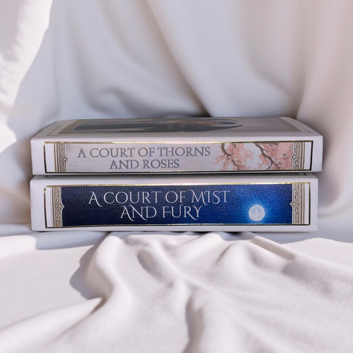 “A Court Of Mist and Fury” Collectors Edition - Book 2 - Hand-bound Leather Hardback | Sprayed Edges | Custom End Papers | Gold Foiling