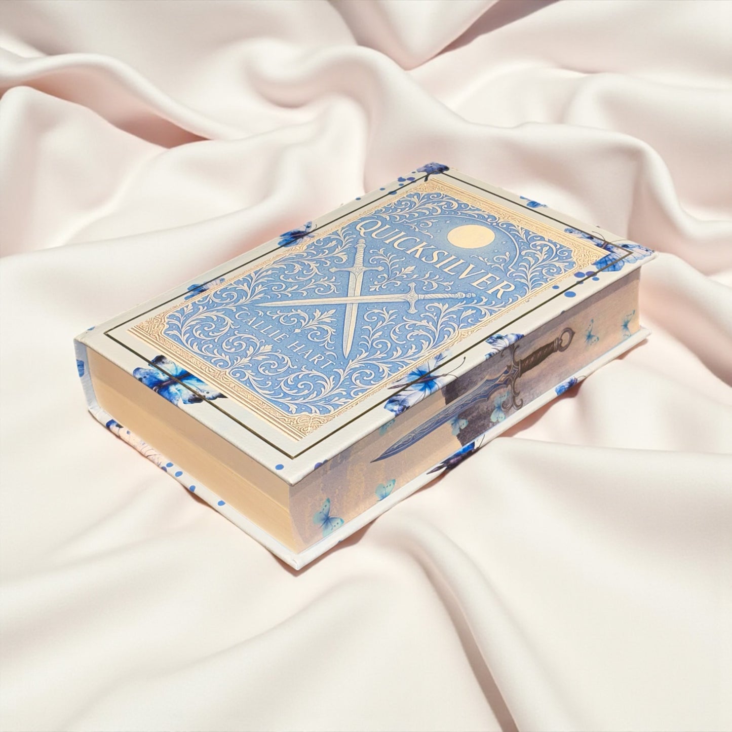 “Quicksilver” Collectors Edition - Hand-bound Faux Leather Hardback | Sprayed Edges | Custom End Papers | Silver Foiling