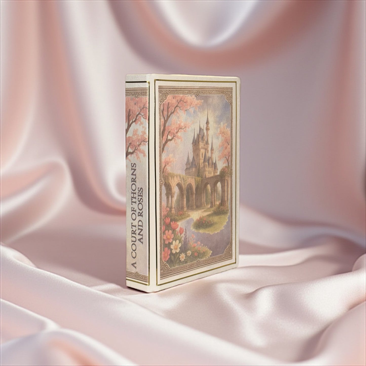 “A Court Of Thorns and Roses” Collectors Edition - Book 1 - Hand-bound Faux Leather Hardback | Sprayed Edges | Custom End Papers | Gold Foiling