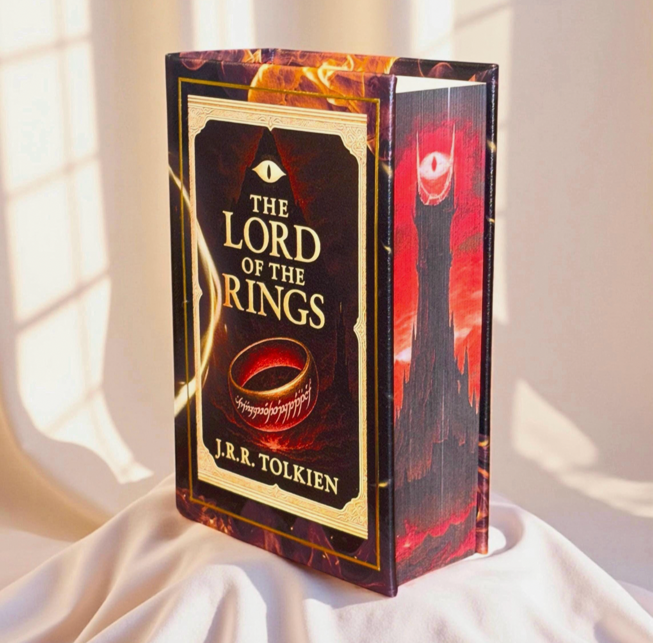 Lord of the Rings Collectors Mordor Edition Book: Handbound Leather | Sprayed Edge | Custom End Paper