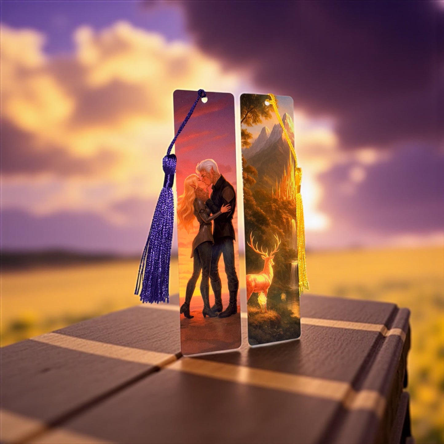 Throne of Glass Metal Bookmark Set: Aelin & Rowan Romantic Fantasy