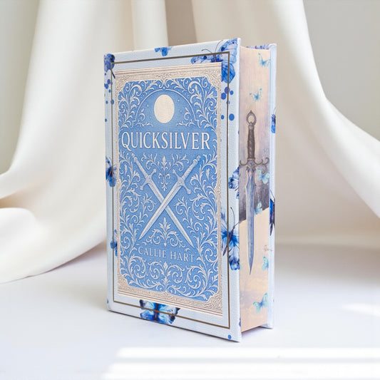 “Quicksilver” Collectors Edition - Hand-bound Leather Hardback | Sprayed Edges | Custom End Papers | Silver Foiling