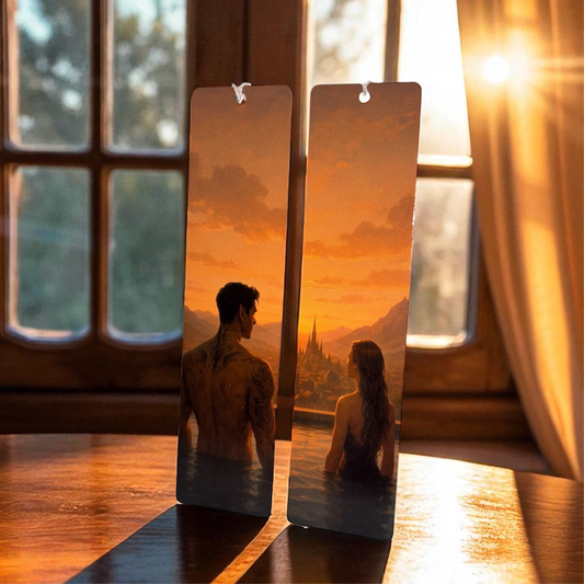 ACOTAR Metal Bookmark Set: Feyre & Rhysand, Velaris Sunrise