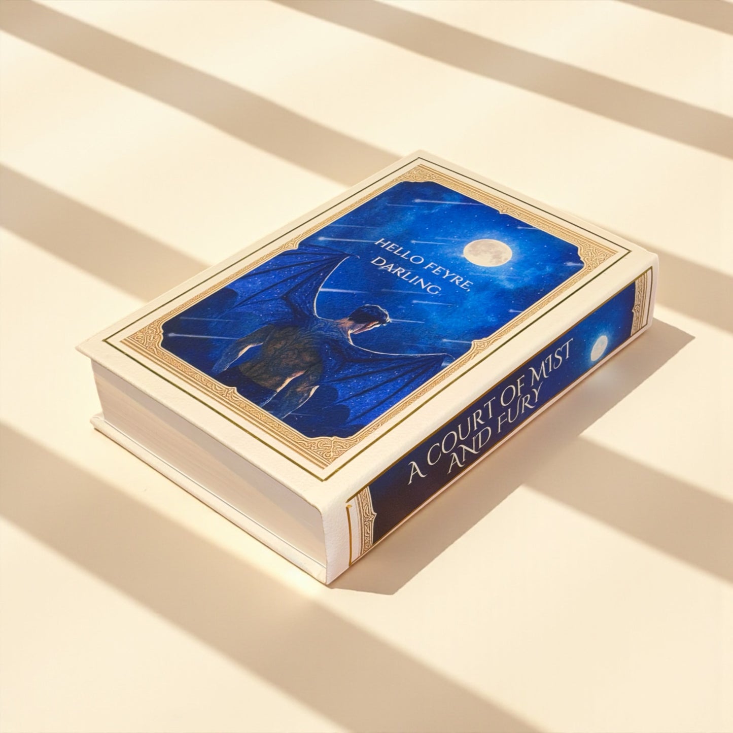 “A Court Of Mist and Fury” Collectors Edition - Book 2 - Hand-bound Leather Hardback | Sprayed Edges | Custom End Papers | Gold Foiling