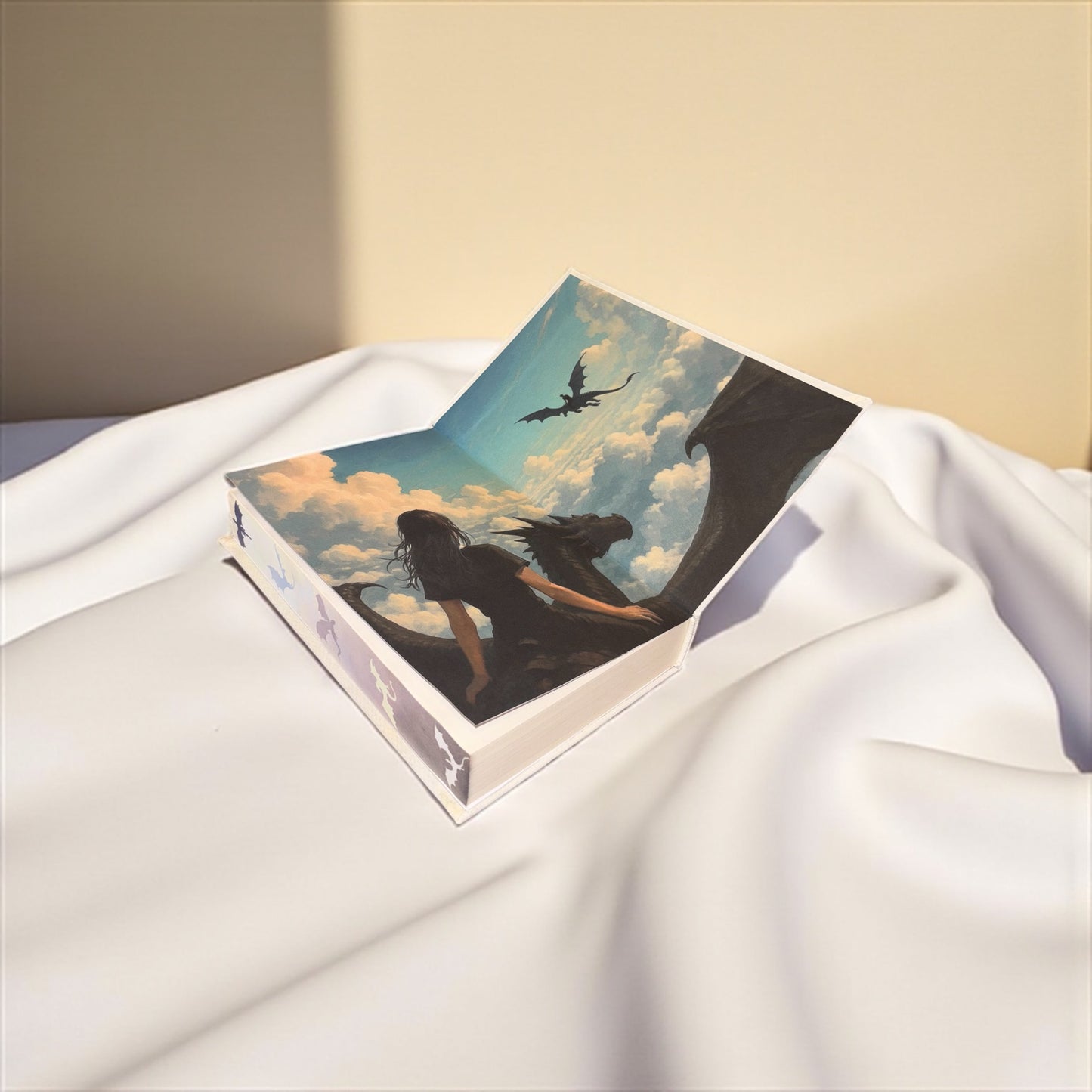 “Fourth Wing” Collectors Edition - Hand-bound Leather Hardback | Sprayed Edges | Character End Papers | Gold Foiling