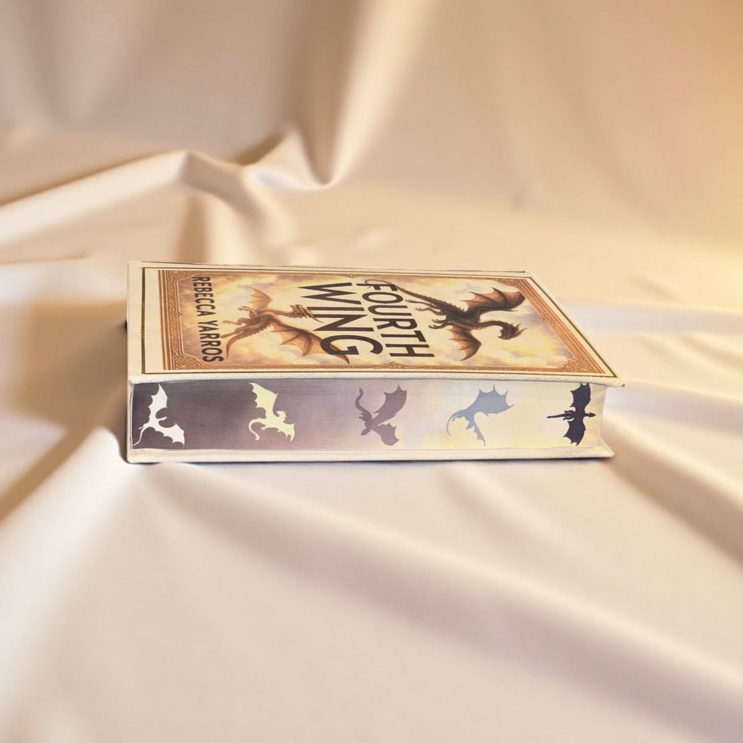 “Fourth Wing” Collectors Edition - Hand-bound Leather Hardback | Sprayed Edges | Character End Papers | Gold Foiling