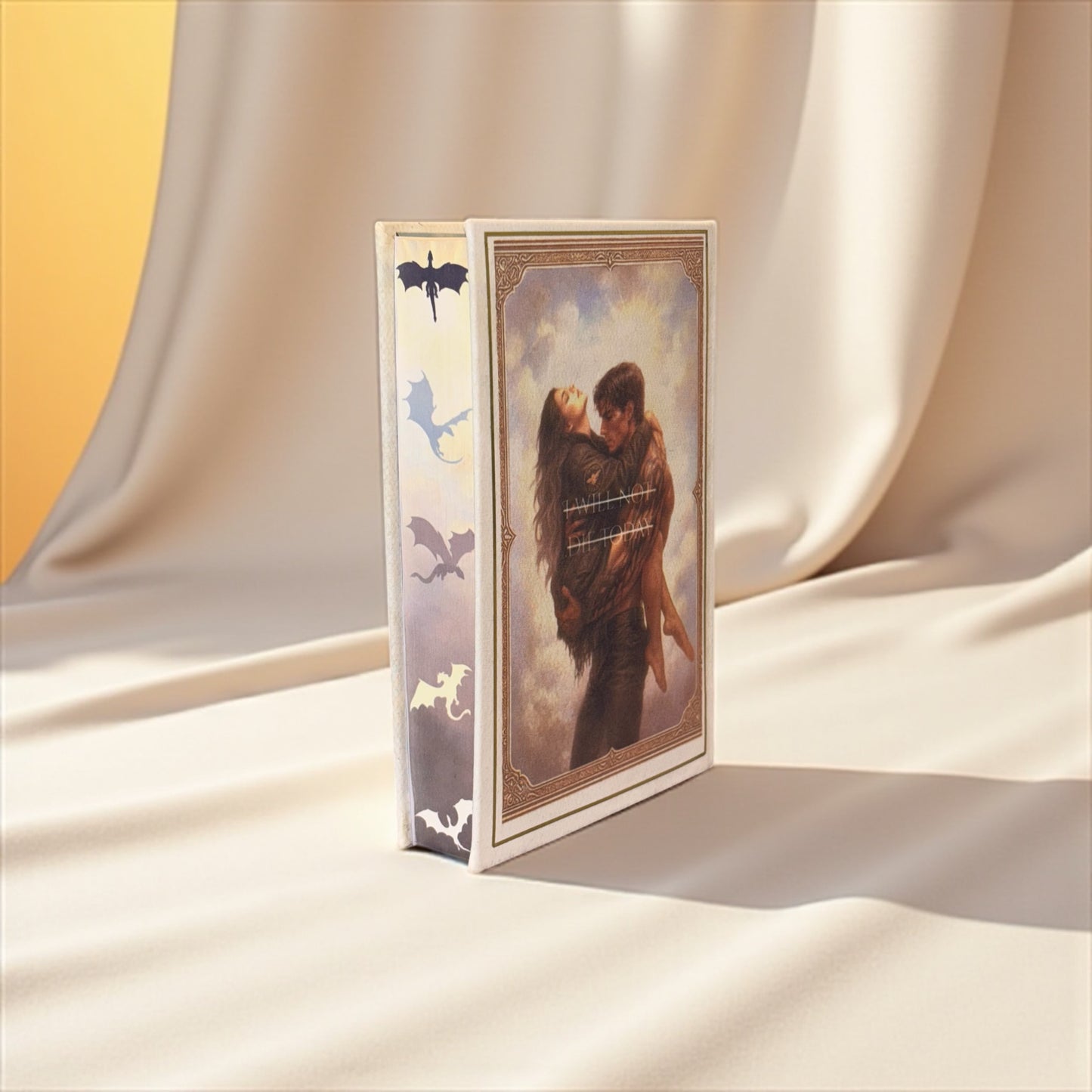 “Fourth Wing” Collectors Edition - Hand-bound Leather Hardback | Sprayed Edges | Character End Papers | Gold Foiling