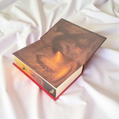 “Iron Flame” Collectors Edition - Hand-bound Faux Leather Hardback | Sprayed Edges | Character End Papers | Gold Foiling