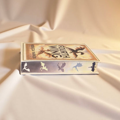 “Fourth Wing” Collectors Edition - Hand-bound Leather Hardback | Sprayed Edges | Character End Papers | Gold Foiling