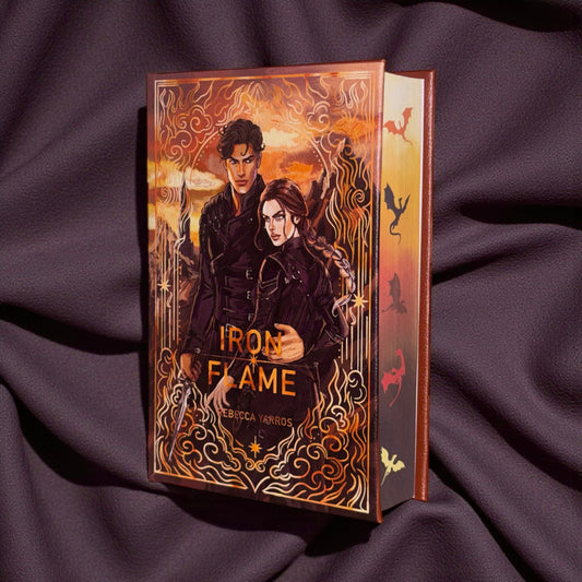 PREORDER - “Iron Flame” Luxury Rebind X Anna Stone - BOOK 2 - Hand-bound Faux Leather Hardback | Sprayed Edges | Custom End Papers